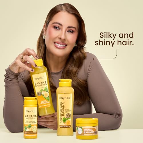 ANYELUZ Banana Shampoo for Dry Hair with Biotin & Keratin, 16.9 Fl Oz
