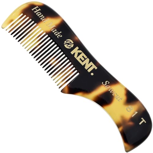 Kent A 81T X-Small Beard & Mustache Comb - 2 Pack Yellow Tokyo