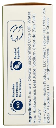Kiss My Face Olive & Aloe Soap Bar - Moisturizing Cleansing Bar, 8oz (2 Pack)