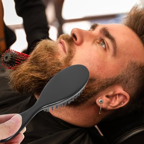 MERRYHAPY 4-Piece Beard Grooming Brush Set with Soft Nylon Bristles