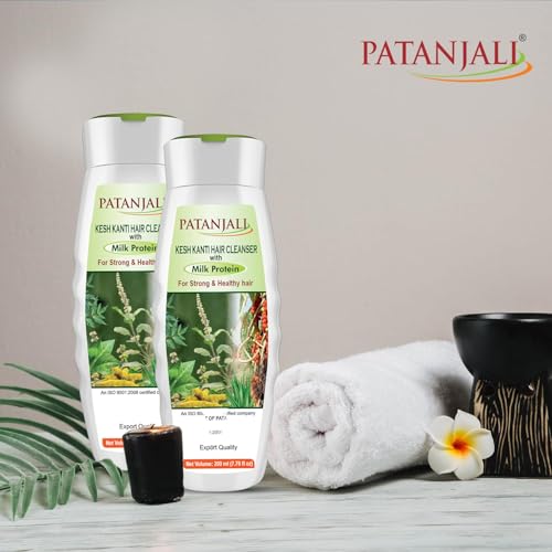 Patanjali Kesh Kanti Milk Protein Shampoo 200ml - Pack of 2