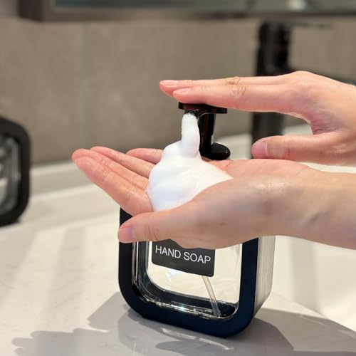 Foaming Soap Dispenser - 300ml Refillable Bottle with Labels