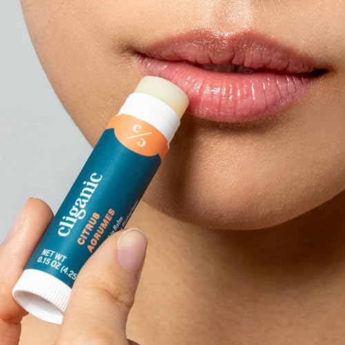 Cliganic Organic Lip Balm Set - 8 Natural Flavors for Soft Lips