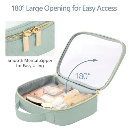 PACKISM TSA Approved Clear Makeup Bag Set - 2 Sizes in Laurel Green