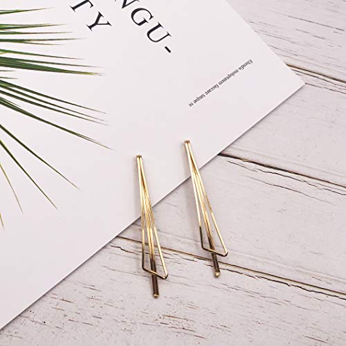 Messen Gold Geometric Hair Pins Set - 8 Stylish Hair Clips