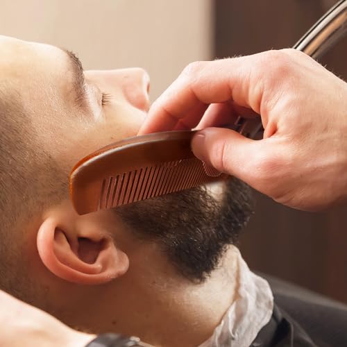 Red by Kiss Premium Wood Beard Comb for Gentle Grooming