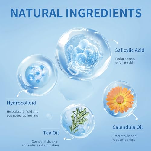 Daolyo 700 Count Acne Patches for Face, Multiple Sizes, Natural Ingredients, Waterproof & Invisible