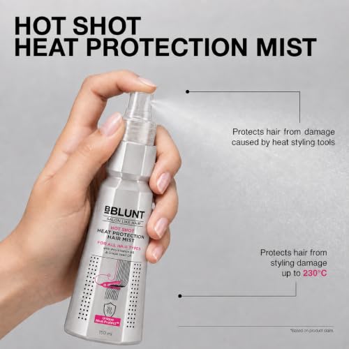 BBLUNT Heat Protectant Spray for Hair - Thermal Shield & Frizz Control, 150ml
