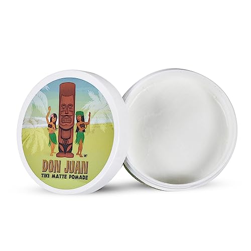 Don Juan Tiki Matte Pomade, High Hold Water Based Hair Styling, 4 oz
