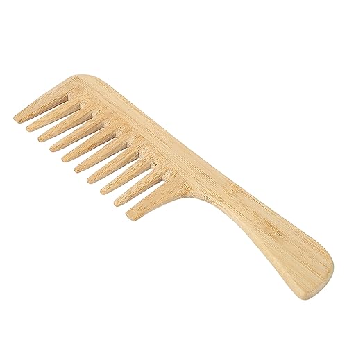 Dioche Bamboo Wide Tooth Comb for Women Men Kids, Anti Static Hair