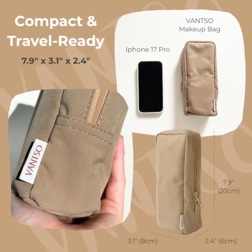 Mini Standing Makeup Bag - Travel Cosmetic Organizer Pouch