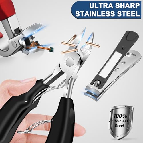 DUAIU 7-Piece Toenail Clipper Set for Thick & Ingrown Nails