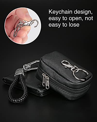 Meiiy Portable Lip Balm Holder Bag with Hook - Small Lipstick Pouch