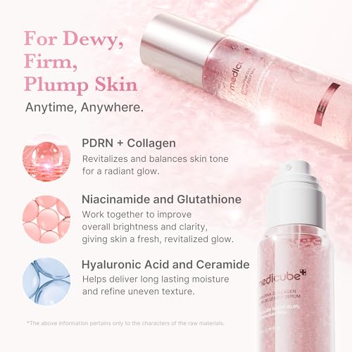 Medicube Jelly Mist Serum with Pink PDRN Collagen, 2.02 Fl Oz