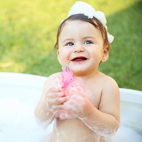 Unicorn Kids Bath Loofah Set - Gentle Exfoliating Shower Sponge