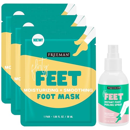 Freeman Foot Peel & Hydrating Mask Set for Tired Feet - 3 Pack