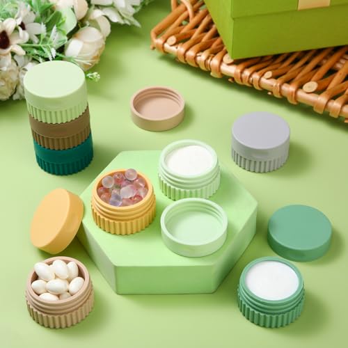Maxcheck 8 Pcs Mini Silicone Travel Containers - Fresh Color, Leakproof