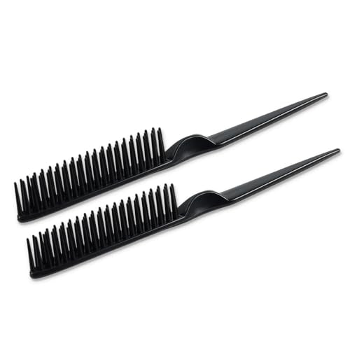 SIMPOR 3-Row Hair Comb for Detangling & Styling - Black