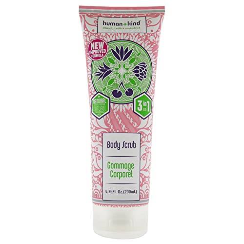 Human+Kind Exfoliating Body Scrub with Bamboo Extract - Vegan & Cruelty-Free, 6.76 oz