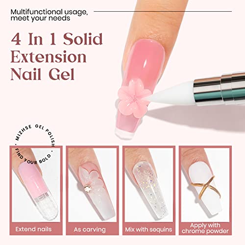 MIZHSE Classic Colors 3D Nail Gel Kit - Non-Sticky Builder Sculpting Polish