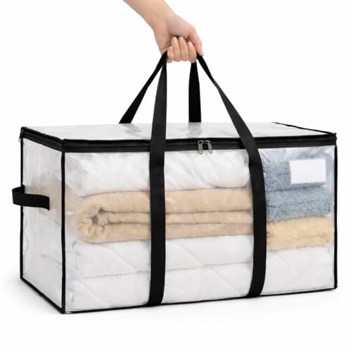 Extra Large 90L Comforter Storage Bags with Zipper & Handles