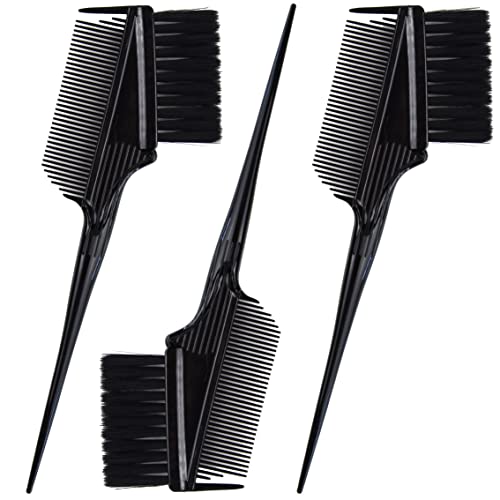 Emperor Hair Dye Brushes Set - 3 Angled Tint Brushes with Combs