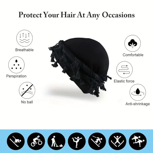 Vintage Twist Turban for Men and Women, Satin Lined Modal Head Wrap