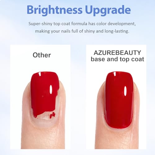 AZUREBEAUTY Gel Base & Top Coat Set - 18ml No Wipe High Gloss