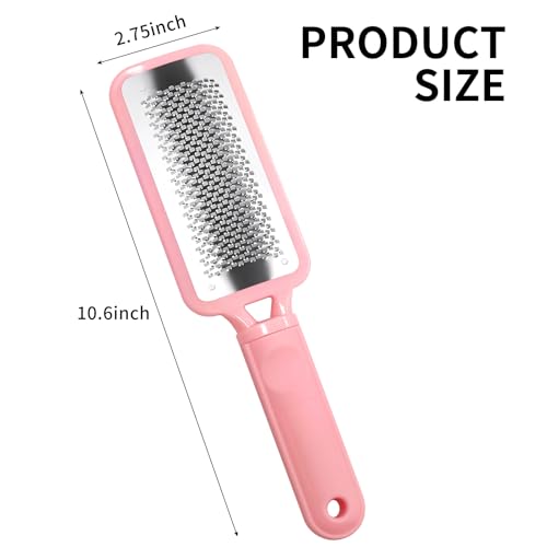 Pink Stainless Steel Callus Remover Foot File for Hard Skin - TOPMEET