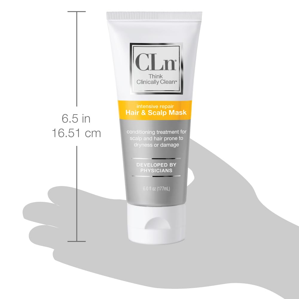 CLn® Hair & Scalp Mask Conditioner - Deep Hydrating Treatment for Dry, Damaged Hair | Eucalyptus Scent, 6 fl. oz.