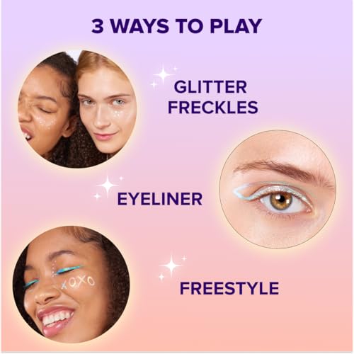 KiraKira Glitter Freckle Pen - Duochrome Shook (Teal to Silver) Eyeliner & Face Paint