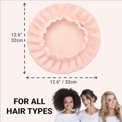 Pink Mulberry Silk Bonnet Sleeping Cap for Women - Adjustable & Breathable