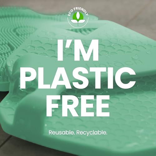 Mint Silicone Body Scrubber - Exfoliating Shower Loofah Alternative