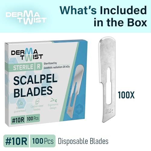 DermaTwist 10R Dermaplaning Blades 100-Pack for Women’s Face