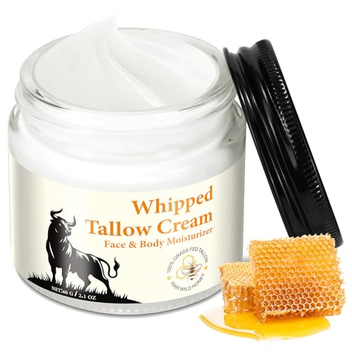 Beef Tallow & Honey Face & Body Moisturizer - Nourishing Anti-Aging Balm 60g