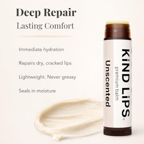 Kind Lips Unscented Organic Lip Balm for Sensitive Skin