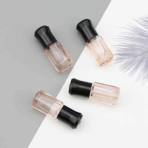 Newzoll 8Pcs 3ml Light Pink Glass Roll-On Essential Oil Bottles