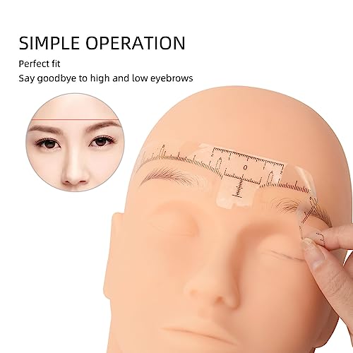 100pcs Disposable Eyebrow Ruler Stickers - Adhesive Microblading Guide