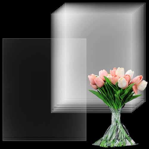 DOITOOL 50 Pcs Clear Flower Water Bags for Bouquets