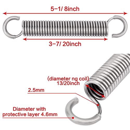 5-1/8" Stainless Steel Recliner Spring Replacement Mechanism (2 Pcs)