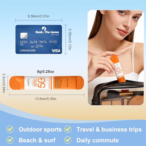 Okerker SPF 50+ Travel Sunscreen Packets - 20 Pack Mini Sunscreen for Face