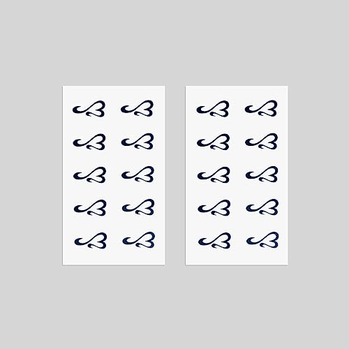 Cute Heart Temporary Tattoo Set of 2 - Hand or Body Design