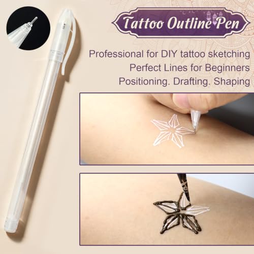 InkForge Temporary Tattoo Kit - 243 Stencils & 7 Color Cones