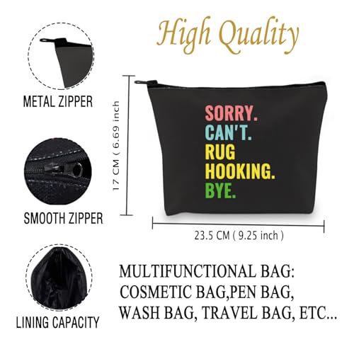 Sorry Can't Rug Hooking Bye Cosmetic Bag - Funny Craft Lover Pouch