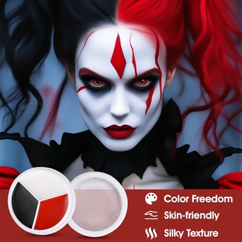 Set 01 Professional Face & Body Paint Kit with 3 Colors, Brushes & Sponges