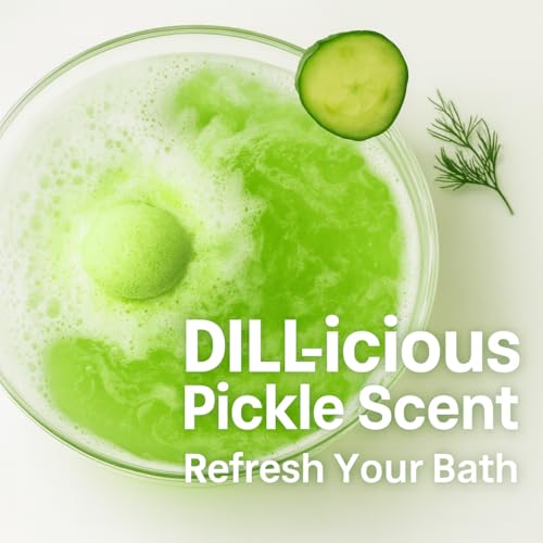 Giant Dill Pickle Bath Bomb – Fun Gag Gift for Pickle Lovers & Spa Relaxation