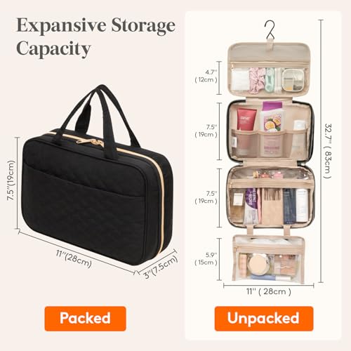Lifewit Hanging Travel Toiletry Bag, Waterproof Cosmetic Organizer for Men & Women