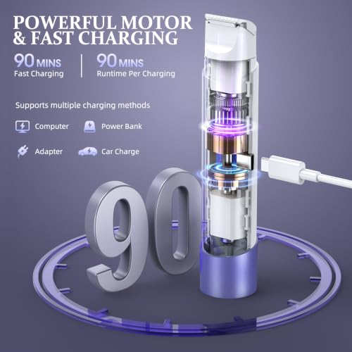 NIPOO Waterproof Bikini Trimmer for Women - Dual Head Electric Razor