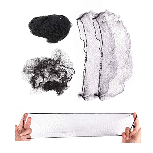 SUSISANG 100pcs Extra Large Invisible Hair Nets for Long Hair & Wigs