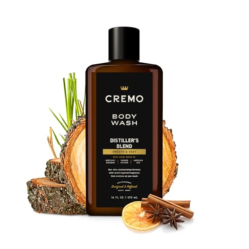Cremo Men's Body Wash with Bourbon & Vetiver - Rich Lather, 16 Fl Oz